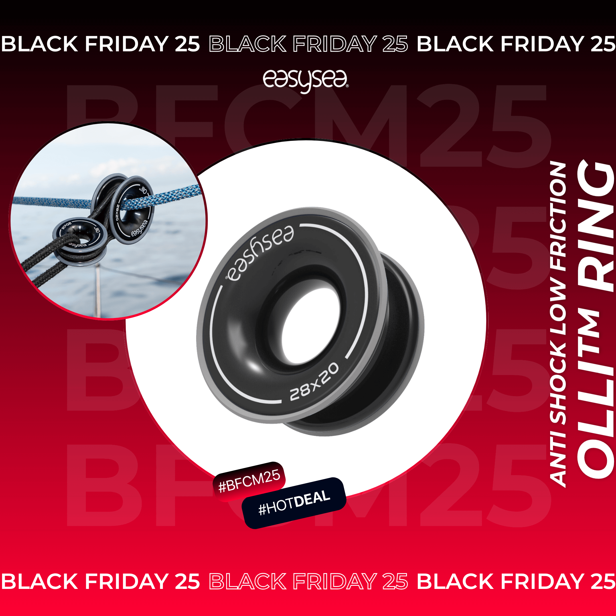 Olli™ - Anti Shock low friction ring aluminium