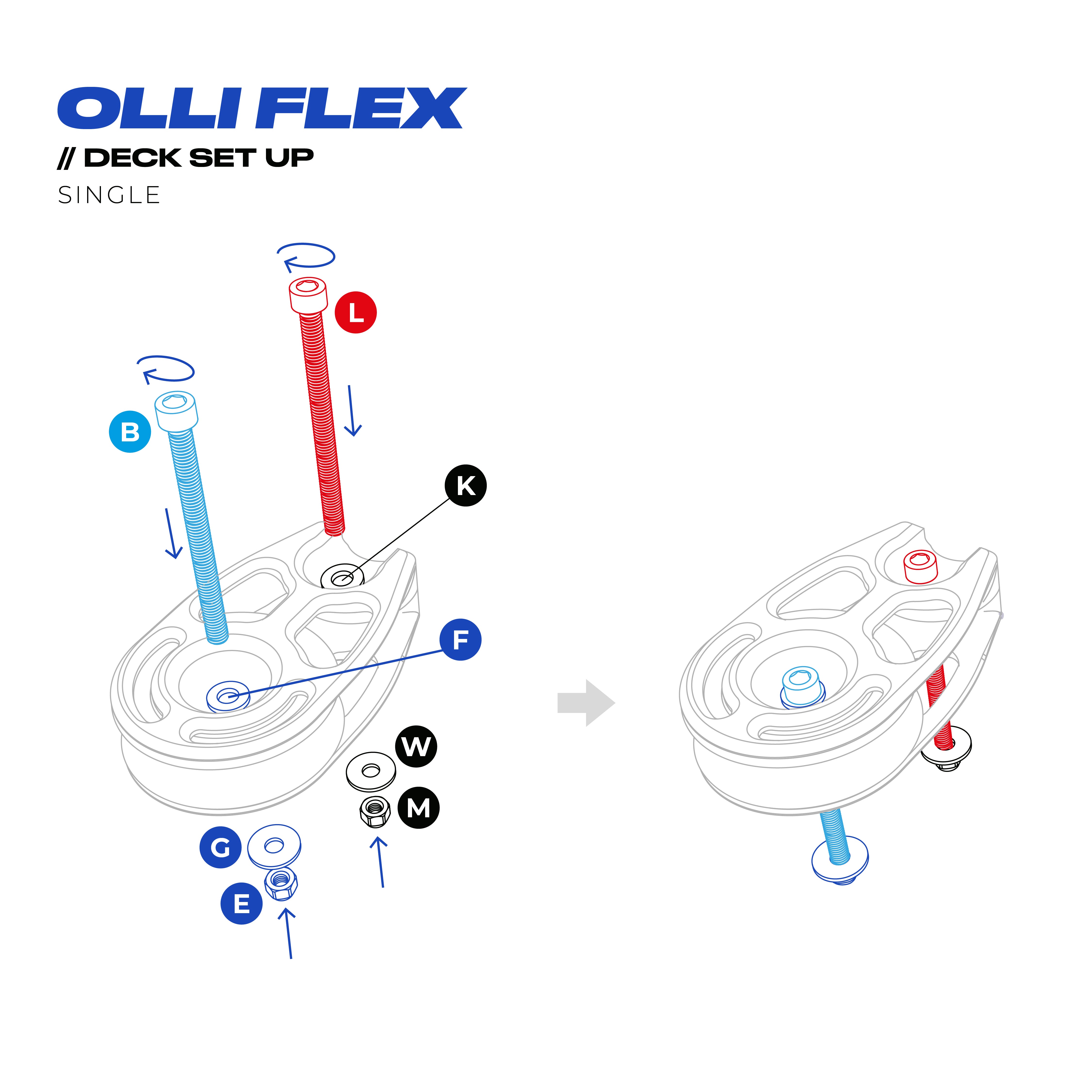 Olli Flex Conversion Kit L HL / Deck set up / single