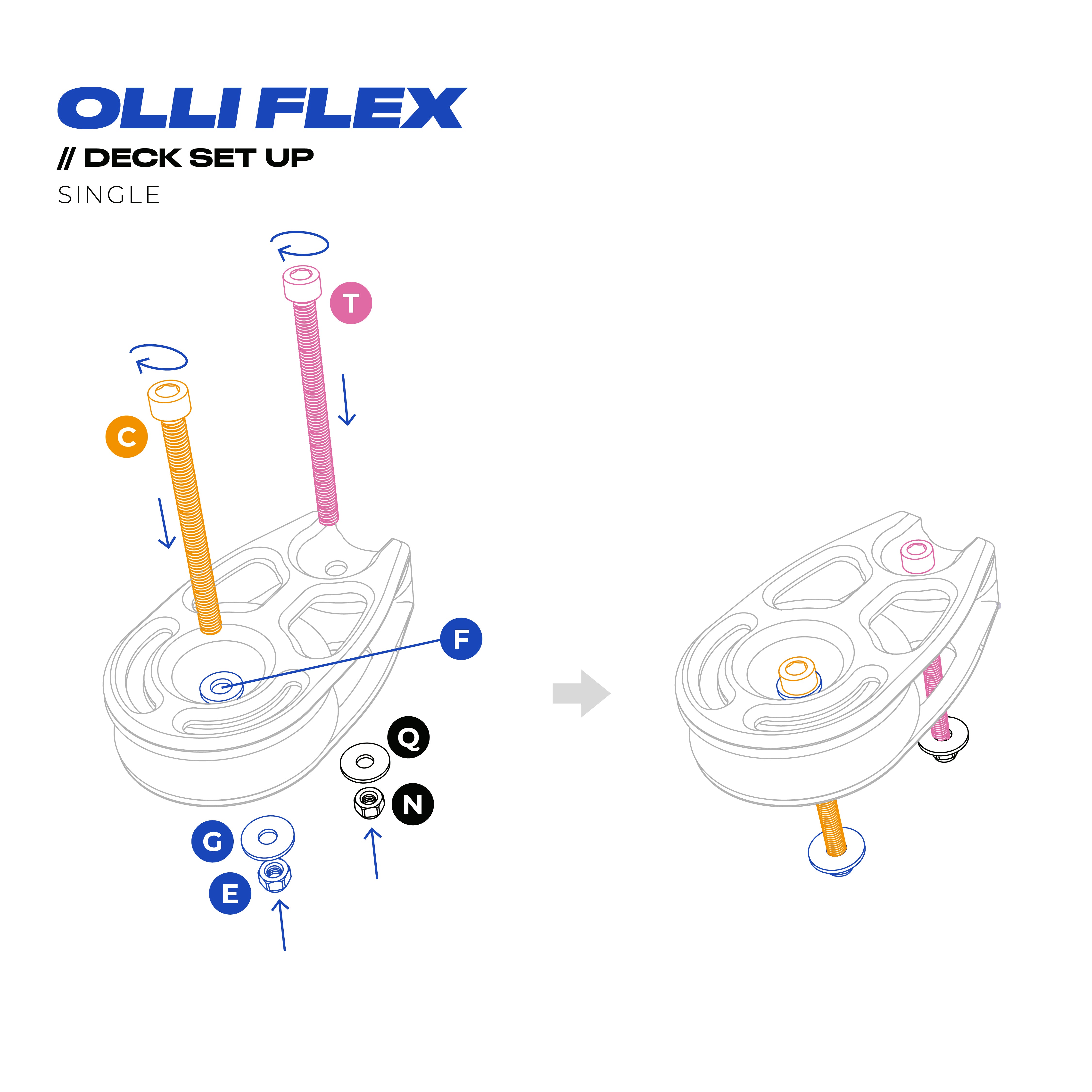 Olli Flex Conversion Kit M HL / Deck set up / single