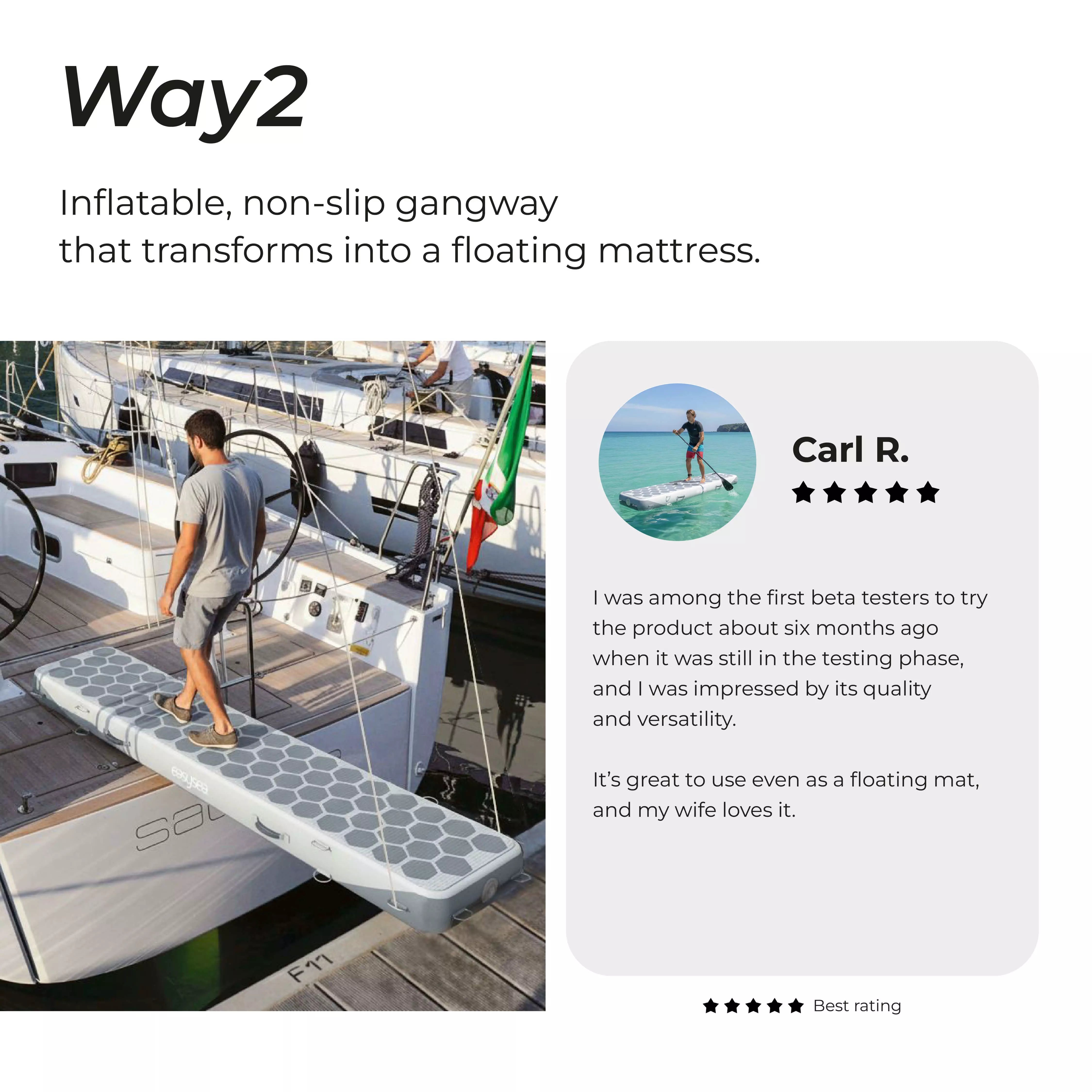 Way2 - The inflatable reversible gangway