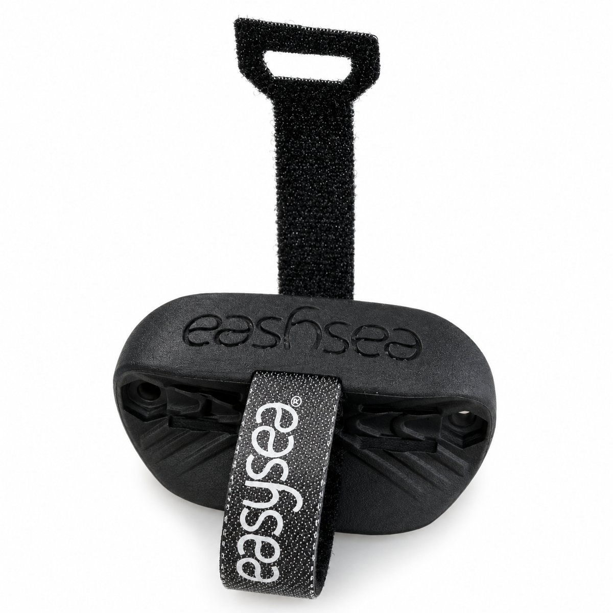Fidlock mount plate with velcro strap seen from the side, easysea marking