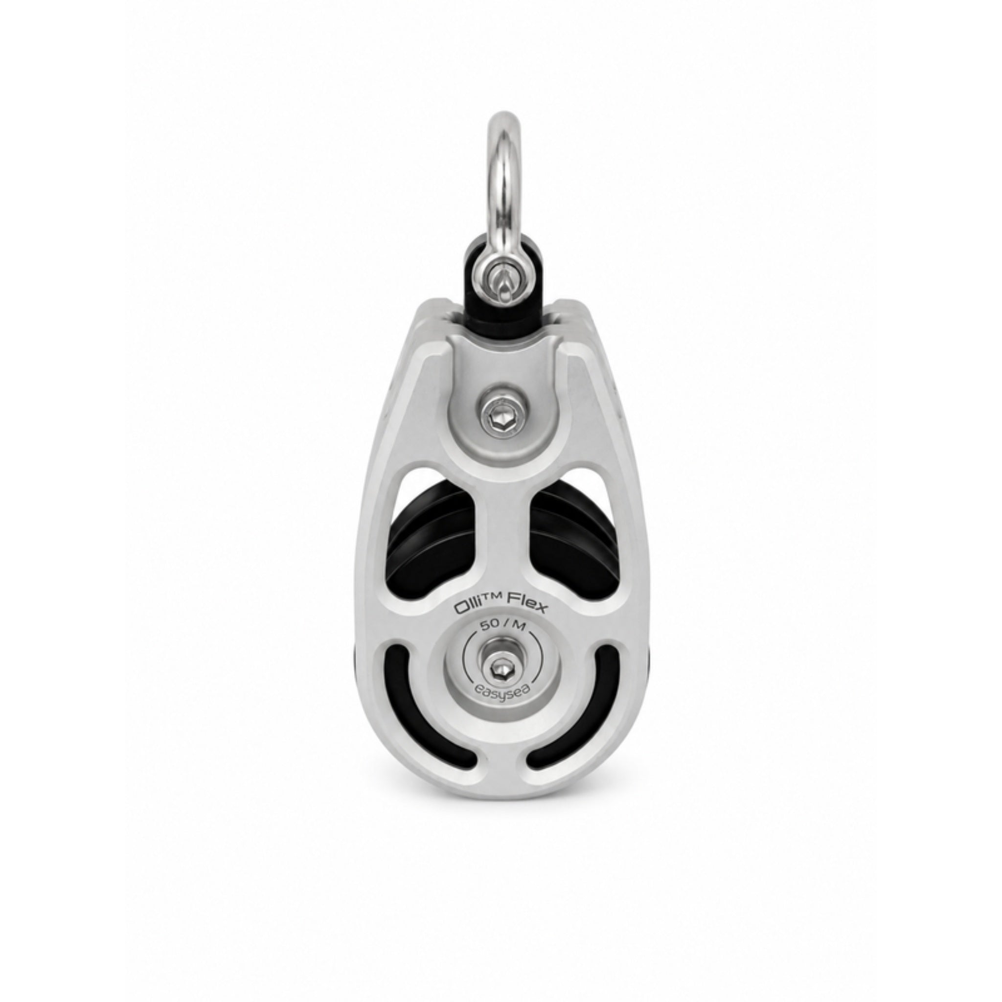 Olli Flex 50 M double block assembled with the stainless shackle, front view
