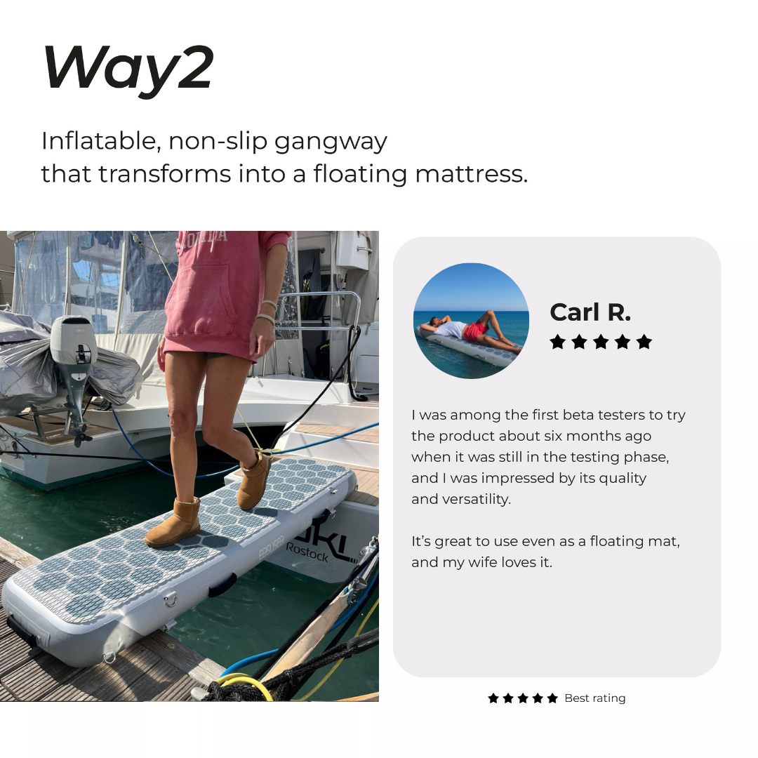 Way2 - The inflatable reversible gangway