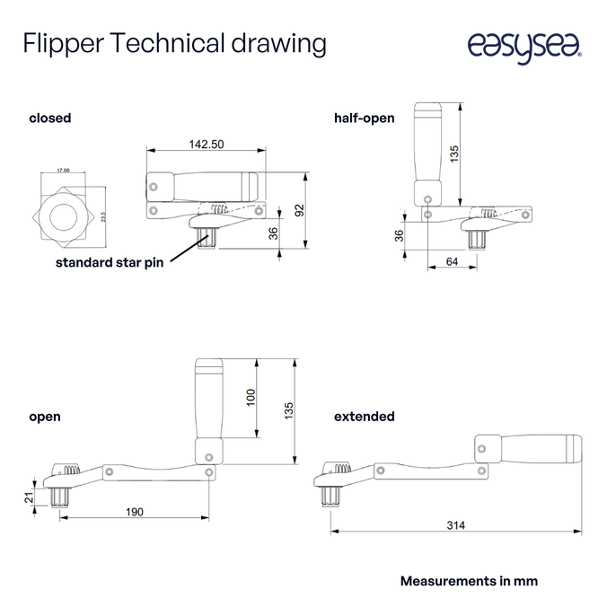 Flipper™ - Foldable Winch Handle
