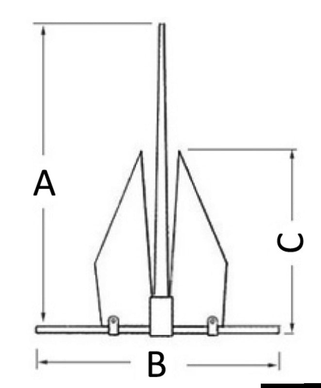 Fortress demountable anchor 3.2 kg - foto originale Osculati Srl