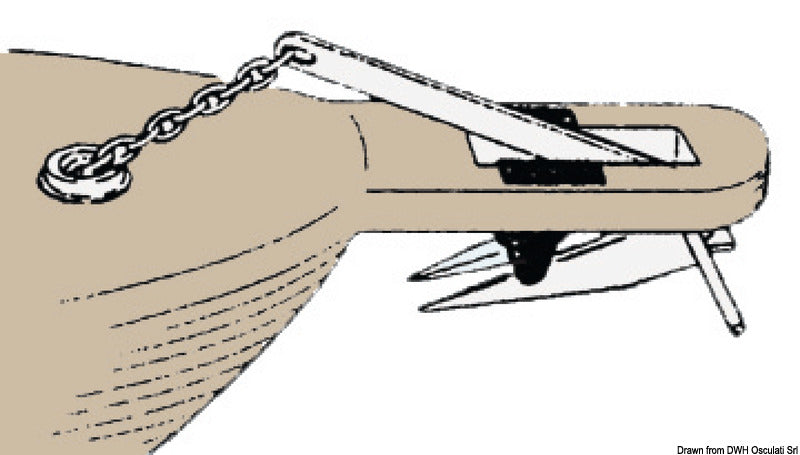 SS bow roller for dolphin strikers - foto originale Osculati Srl