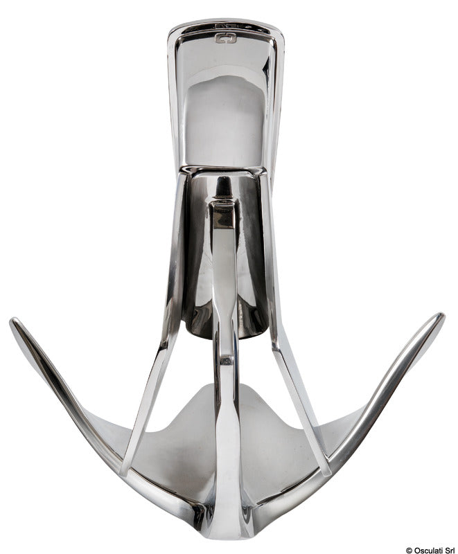 Trefoil SS anchor w/anti-water plate 15 kg - foto originale Osculati Srl