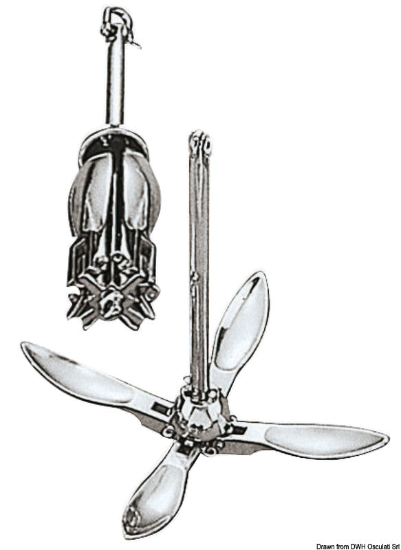 SS grapnel anchor 4 kg - foto originale Osculati Srl