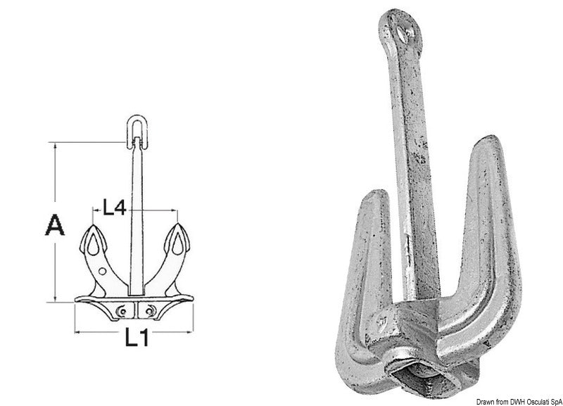 Hall anchor 6 kg - foto originale Osculati Srl