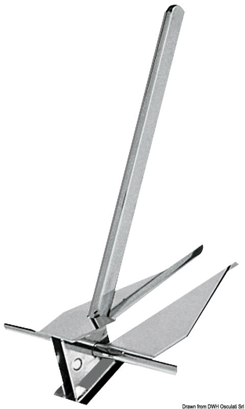 Danforth SS anchor 7 kg - foto originale Osculati Srl