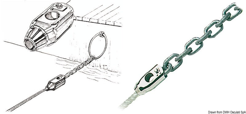 Chain/line adapter 12/8 mm - foto originale Osculati Srl