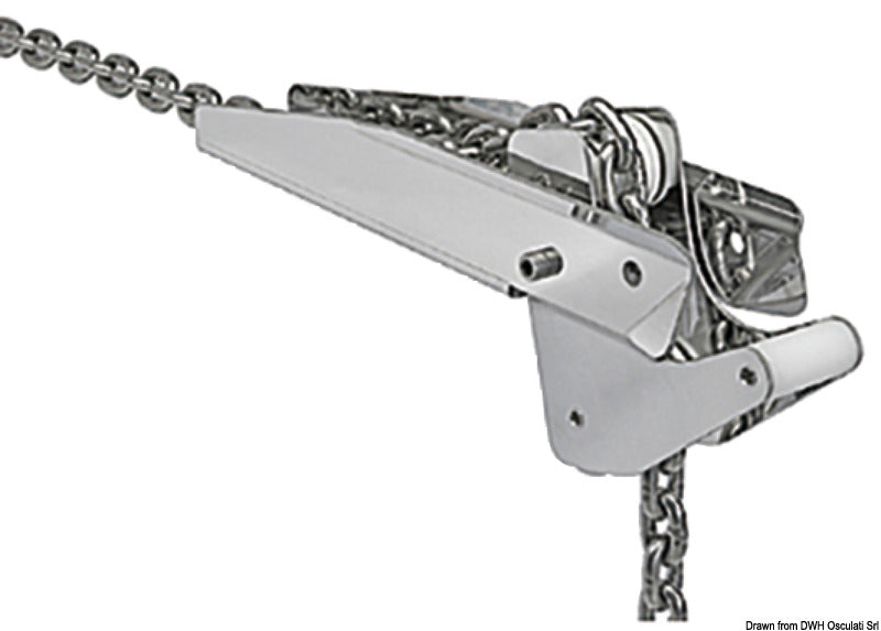Polished SS lightweight hinged roller 10 kg 300 mm - foto originale Osculati Srl