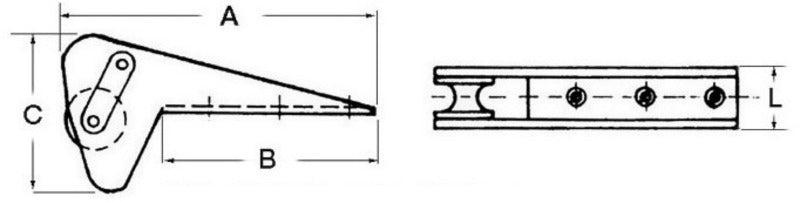 SS roller for Bruce/Trefoil max 10 kg - foto originale Osculati Srl