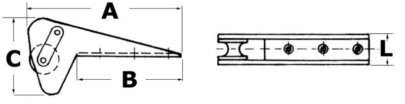Light alloy roller for Bruce/Trefoil max 10 kg - foto originale Osculati Srl