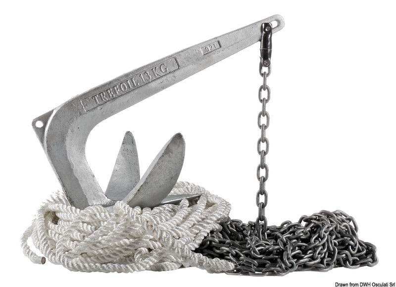 Trefoil anchor package 13 kg - foto originale Osculati Srl