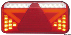 Right LED rear light w/triangular reflector 6 function - foto originale Osculati Srl