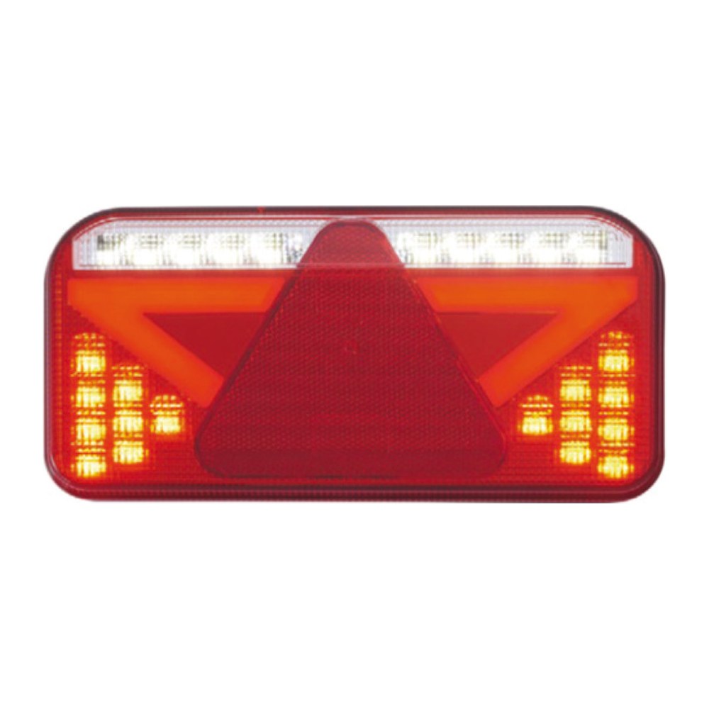 Right LED rear light w/triangular reflector 6 function - foto originale Osculati Srl