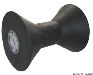 Central roller, black 205 mm Ø hole 21 mm - foto originale Osculati Srl