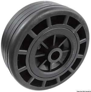 Wheel w/technopolymer core rubber coating Ø195mm - foto originale Osculati Srl