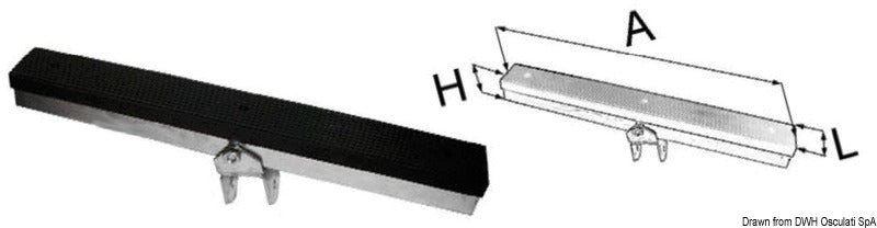 Side support with bracket 500 mm - foto originale Osculati Srl