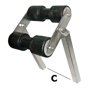Central swinging roller pipe section 30 x 30 mm - foto originale Osculati Srl