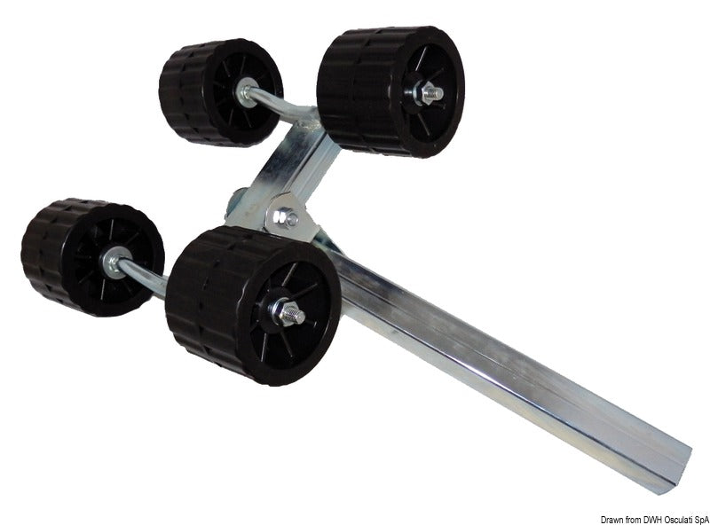 Side double roller square pipe - foto originale Osculati Srl