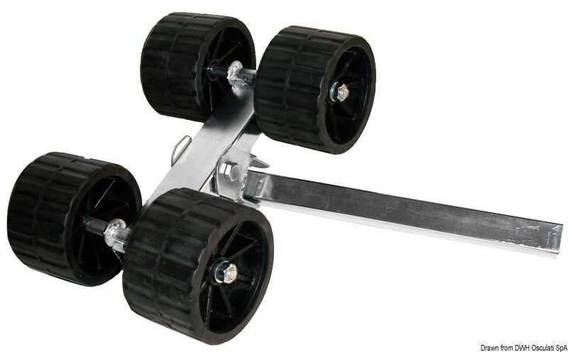 Swinging roller 4-roller straight 40 mm - foto originale Osculati Srl