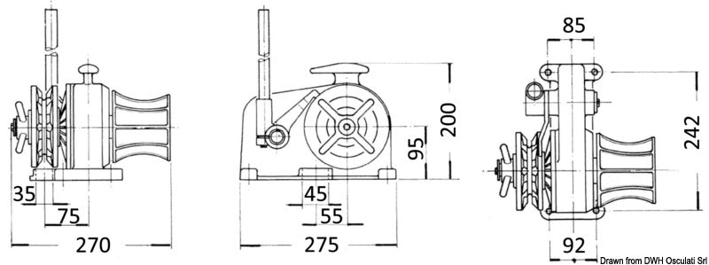 Italwinch Giglio manual windlass gypsy 6 mm - foto originale Osculati Srl