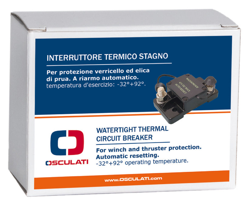 Watertight circuit breaker automatic reset 250 A - foto originale Osculati Srl