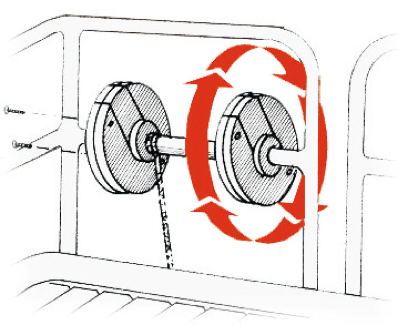 Plastic line drum reel - foto originale Osculati Srl