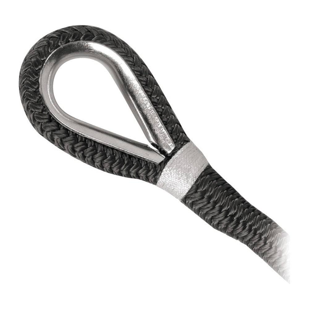 Spliced mooring line black 16 mm x 11 m - foto originale Osculati Srl