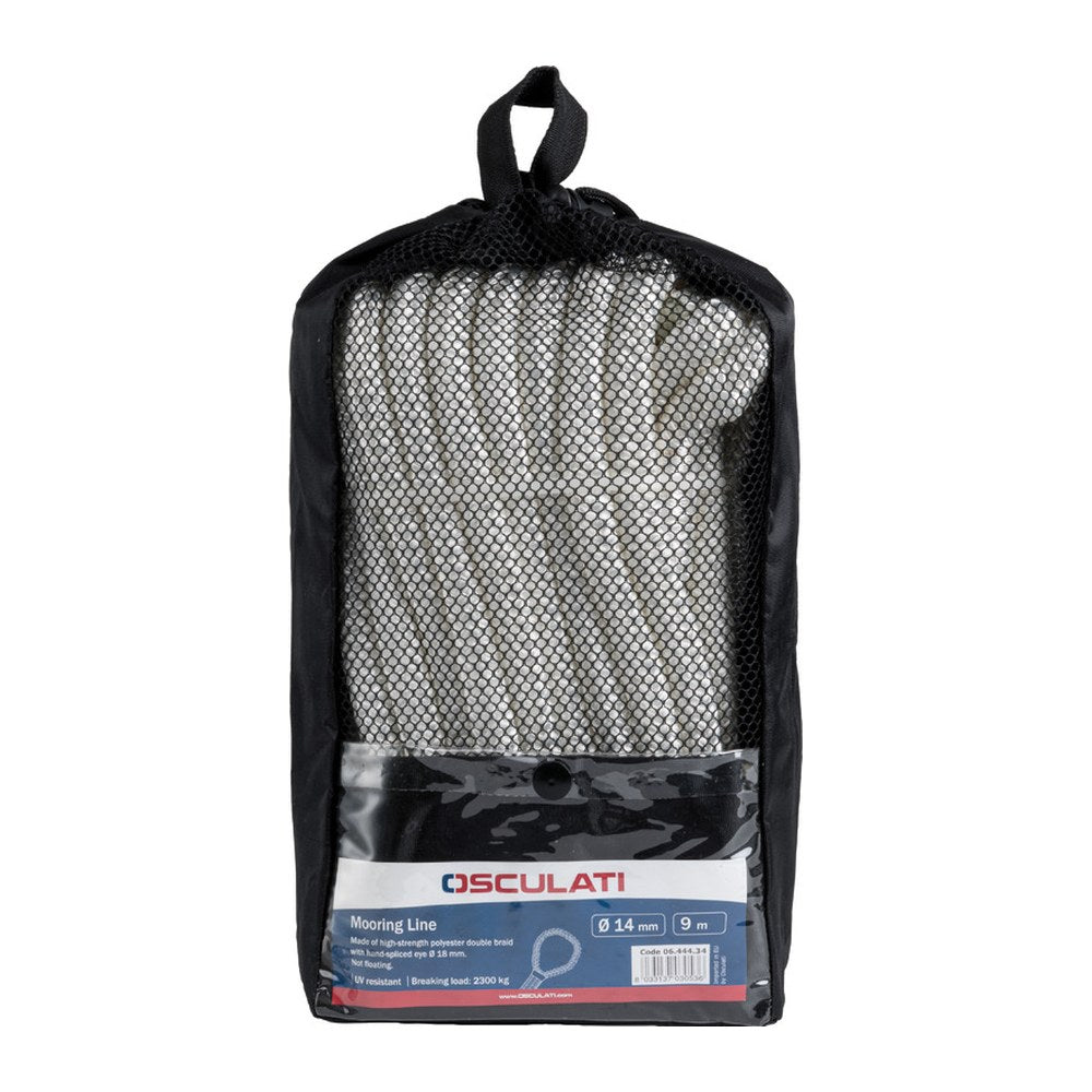 Mooring line with eye black 16 mm x 11 m - foto originale Osculati Srl