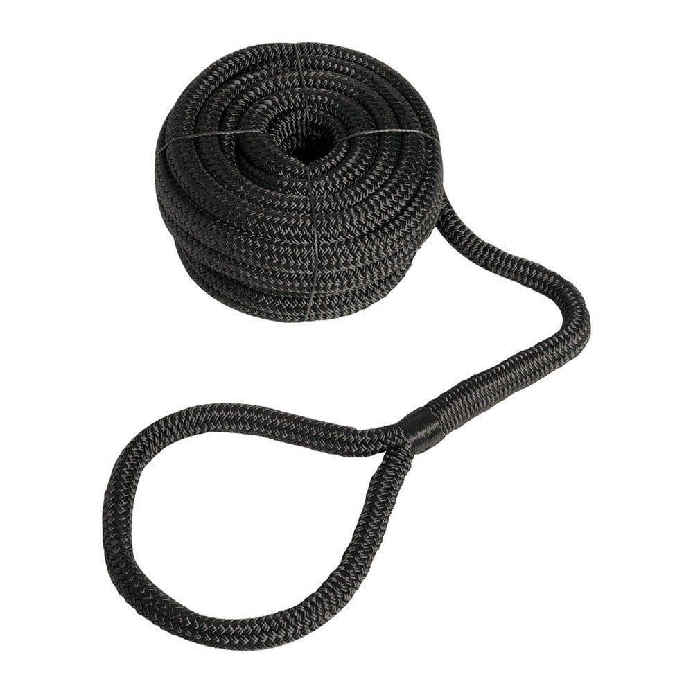 Mooring line with eye black 24 mm x 15 m - foto originale Osculati Srl