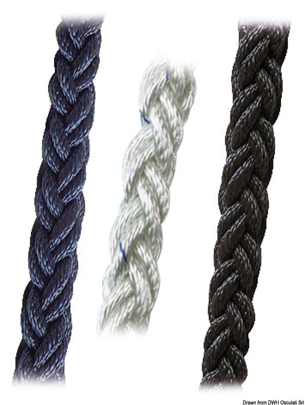 Square Line braid white 12 mm (pack of 200) - foto originale Osculati Srl