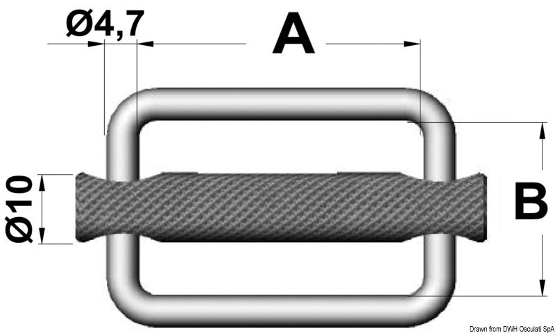 SS Buckle 25 mm (pack of 10) - foto originale Osculati Srl