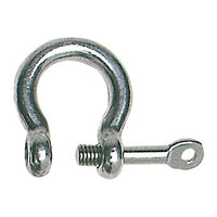 Rundschackel med fast bult AISI 316 6 mm (10-pack)