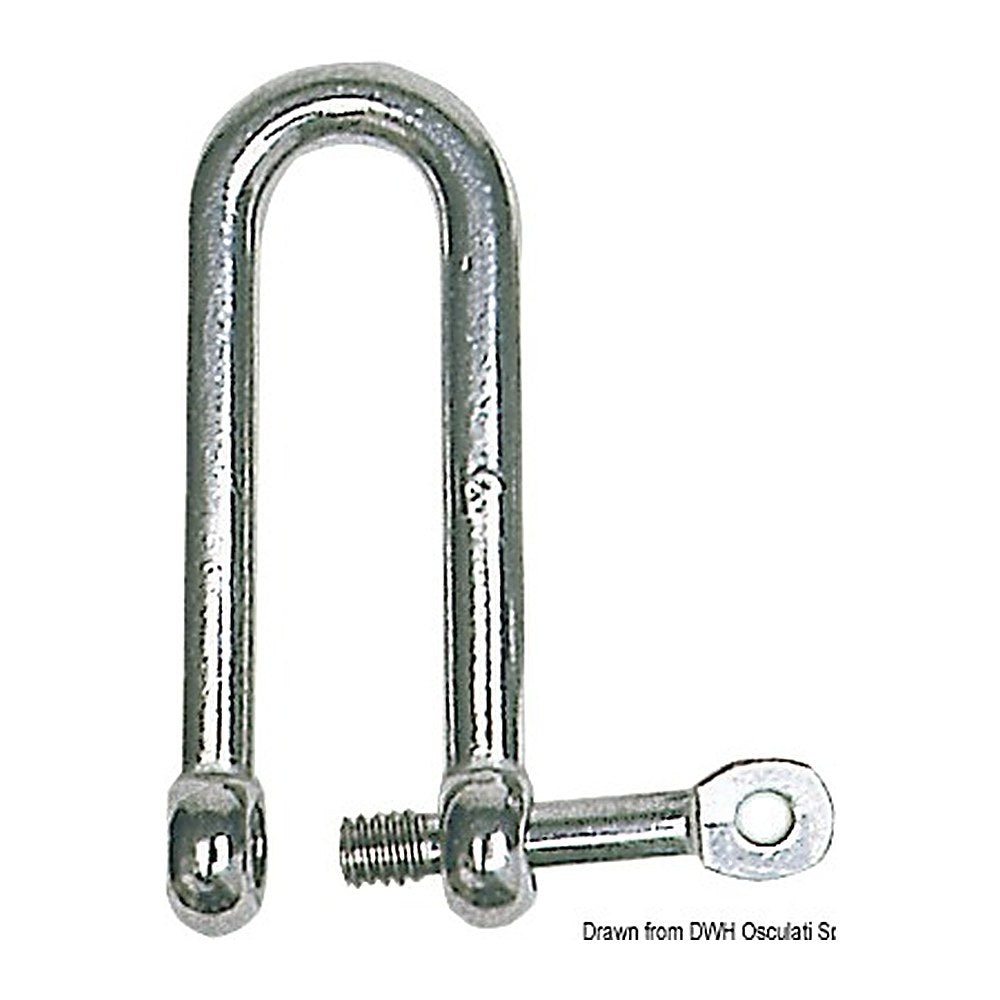 Long shackle with captive pin AISI 316 5 mm (pack of 10) - foto originale Osculati Srl
