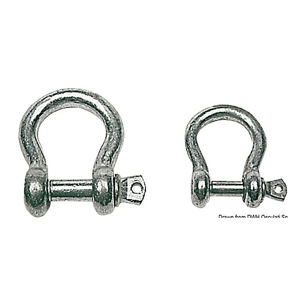 HDG steel bow shackle 25 mm - foto originale Osculati Srl