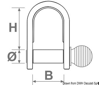 SS short strip shackle 5 mm (pack of 10) - foto originale Osculati Srl