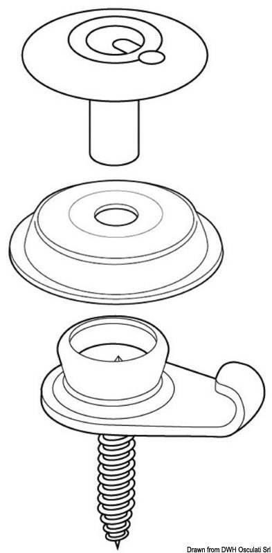 Q-Snap Q-SOCKET B snap fastener - foto originale Osculati Srl