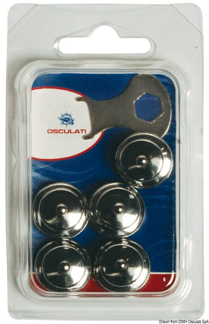 Schaeffertec Loxx female snap fasteners Blister N. 5 - foto originale Osculati Srl