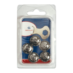 Schaeffertec Loxx SS male snap fastener w/knurled ring N. 5 - foto originale Osculati Srl