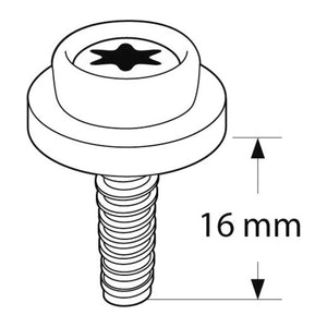 CAF-COMPO universal screw stud long thread black (pack of 100) - foto originale Osculati Srl