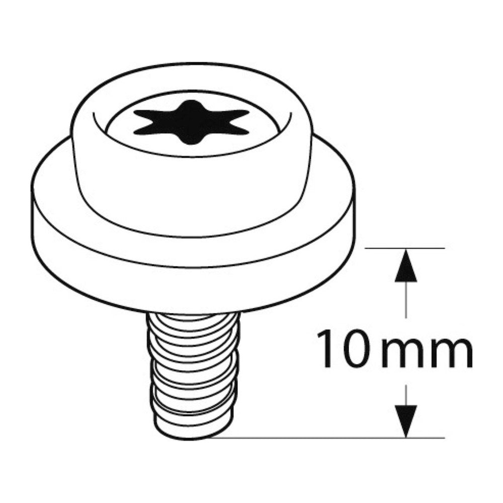 CAF-COMPO universal screw stud short thread white - foto originale Osculati Srl