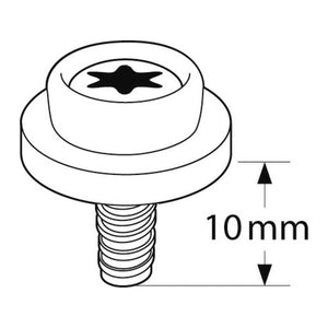 CAF-COMPO universal screw stud short thread white - foto originale Osculati Srl