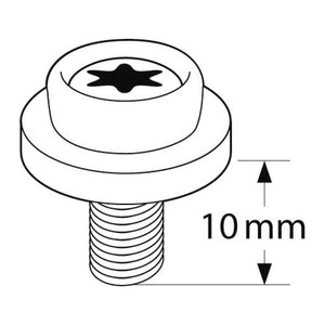 CAF-COMPO universal screw stud metric thread grey (pack of 100) - foto originale Osculati Srl