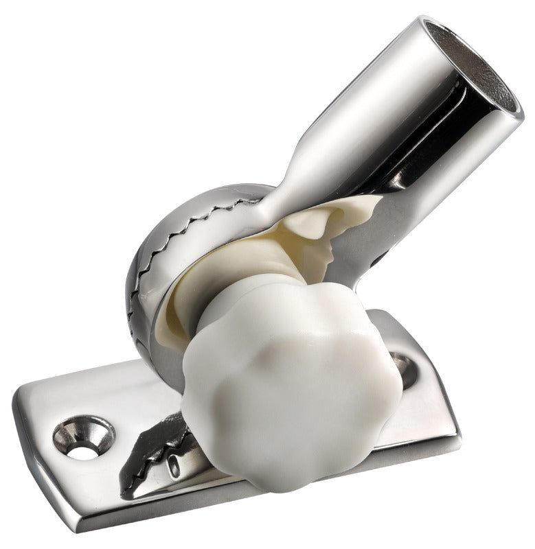 SS adjustable base w/white knob - foto originale Osculati Srl