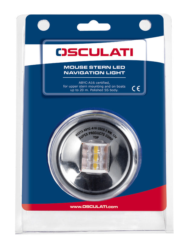 Mouse Stern navigation light SS rectangular - foto originale Osculati Srl