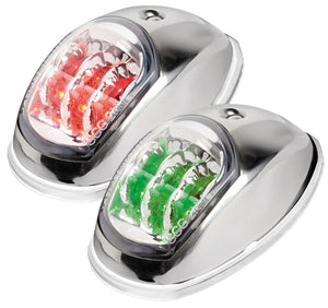 Evoled navigation lights polished SS body L + R - foto originale Osculati Srl