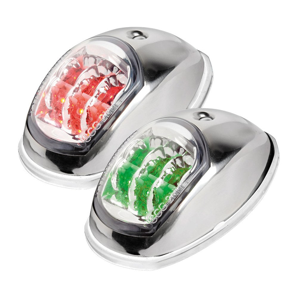 Evoled navigation lights polished SS body L + R - foto originale Osculati Srl